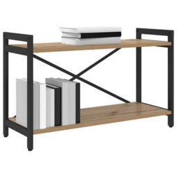 Berkfield Modern Bookcase Artisan Oak 80 X 30 X 48.5 Cm Engineered Wood - thumbnail 3