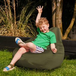 icon Kids Recliner Beanbag Indoor And Outdoor Khaki Set Of 2 - thumbnail 3