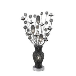 Luminosa Lighting Luminosa (Dh) Nevada Table Lamp 4 Light G4 Black/crystal, Not Led/cfl Compatible - thumbnail 1