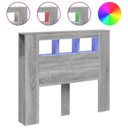Berkfield Led Headboard Grey Sonoma 120X18.5X103.5 Cm Engineered Wood - thumbnail 5