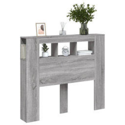 Berkfield Led Headboard Grey Sonoma 120X18.5X103.5 Cm Engineered Wood - thumbnail 4