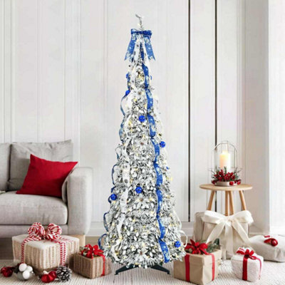 Vidaxl Artificial Christmas Tree With 150 Leds White 180 Cm Pvc - image 1