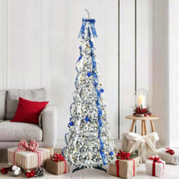 Vidaxl Artificial Christmas Tree With 150 Leds White 180 Cm Pvc - thumbnail 1