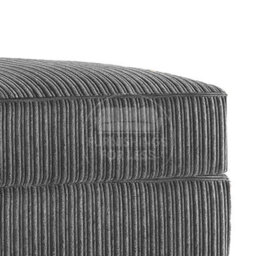 Furnishings For Less UK Luxor Delta  Ferguson Grey Fabric Soft Jumbo Cord Footstool - thumbnail 4
