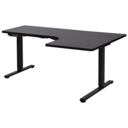 Beliani Electric Adjustable Corner Desk Destines Black 160 Cm 109 Cm Right Hand - thumbnail 6