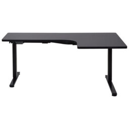 Beliani Electric Adjustable Corner Desk Destines Black 160 Cm 109 Cm Right Hand - thumbnail 5