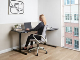 Beliani Electric Adjustable Corner Desk Destines Black 160 Cm 109 Cm Right Hand - thumbnail 2
