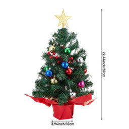 Living And Home Mini Desktop Christmas Tree With Fairy Lights, 10Cm Dia X 57Cm H - thumbnail 8
