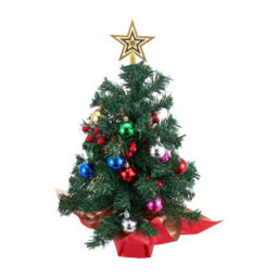 Living And Home Mini Desktop Christmas Tree With Fairy Lights, 10Cm Dia X 57Cm H - thumbnail 4