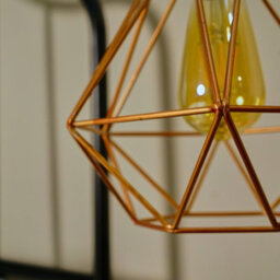 Valuelights Diablo Pair Of Geometric Copper Metal Basket Cage Ceiling Light Shades And Bulbs (D)21Cm - thumbnail 5