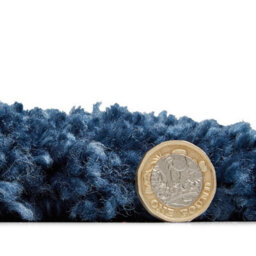 Dark Blue Plain Shaggy Modern Plain Easy To Clean Softrug For Dining Room -120Cm X 170Cm - thumbnail 3