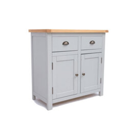 Cabinet Bits Argenta Light Grey 2 Drawer 2 Door Sideboard Brass Cup Handle - thumbnail 2