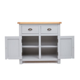 Cabinet Bits Argenta Light Grey 2 Drawer 2 Door Sideboard Brass Cup Handle - thumbnail 4