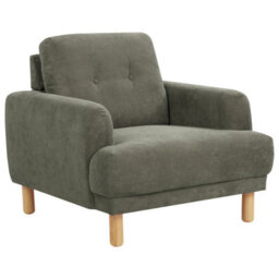 Beliani Armchair Tuve Corduroy Dark Green - thumbnail 4