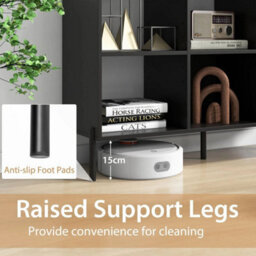 6 Cube Storage Bookcase Wooden Open Bookshelf With 5 Metal Legs - thumbnail 4