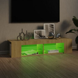 Berkfield Tv Cabinet With Led Lights Sonoma Oak 135X39X30 Cm - thumbnail 5