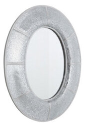 Orsina Oval Wall Mirror With Mosaic Glass Frame, Decorative Boutique Mirror With Smooth Curved Design, Mdf Mirror - thumbnail 2