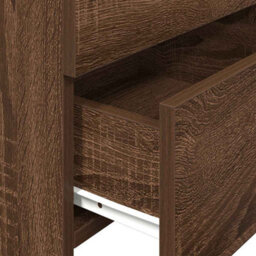 Berkfield Durable Bedside Cabinets 2 Pcs With 2 Drawers Brown Oak 40X36.5X62 Cm - thumbnail 9