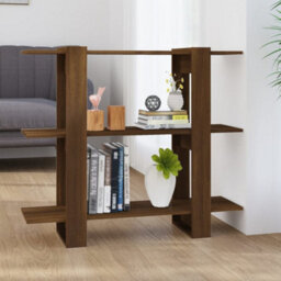 Berkfield Book Cabinet/room Divider Brown Oak 100X30X87 Cm - thumbnail 1
