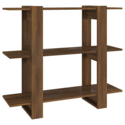 Berkfield Book Cabinet/room Divider Brown Oak 100X30X87 Cm - thumbnail 2
