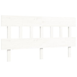Berkfield Bed Frame With Headboard White 160X200 Cm Solid Wood - thumbnail 8