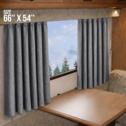 Oxford Homeware Eyelet Charcoal Linen Effect Curtains Fully Lined 100% Blackout Thermal Insulated Curtain Pair (W)168Cmx(L)137Cm - thumbnail 2