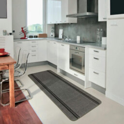 The Rugs Washable Designer Rugs & Mats Lined Bordered Design In Dark Grey   116D - thumbnail 2
