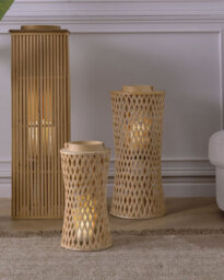 Beliani Lantern Mactan Bamboo 38 Cm Natural - thumbnail 2