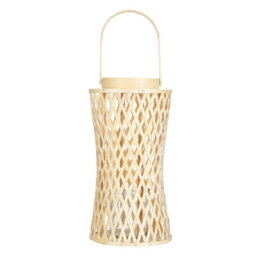 Beliani Lantern Mactan Bamboo 38 Cm Natural