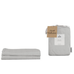 panda London Bamboo & French Linen Pillowcases Silver Lining Grey