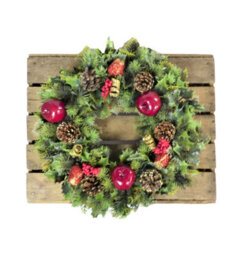Premier Decorations Limited Red Dressed Artificial Christmas Wreath Door Decoration Apples Pine Cones 45Cm - thumbnail 8