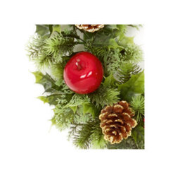 Premier Decorations Limited Red Dressed Artificial Christmas Wreath Door Decoration Apples Pine Cones 45Cm - thumbnail 3