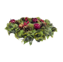 Premier Decorations Limited Red Dressed Artificial Christmas Wreath Door Decoration Apples Pine Cones 45Cm - thumbnail 4