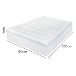 Lavio Quilted Mattress Protector King Cooling Gel Memory Foam Bed Cover - thumbnail 4