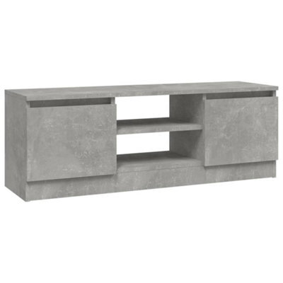 Vidaxl Tv Cabinet With Door Concrete Grey 102X30X36 Cm - image 1