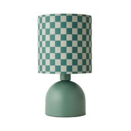 Valuelights Miley Green Checkerboard Drum Lamp Shade Moss Green Table Lamp With Led Bulb - thumbnail 8