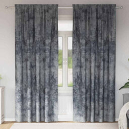 Walplus Curtain With Curtains 2 Pcs Silver Grey 245 X 140 Cm Velvet