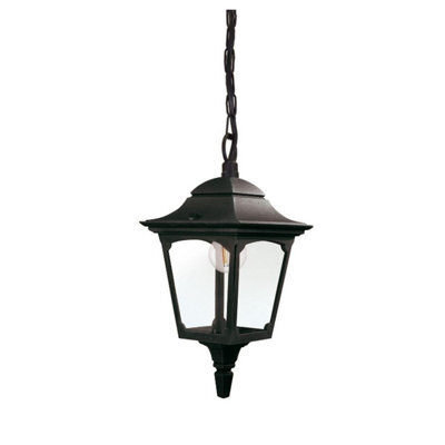 Luminosa Lighting Elstead Chapel Mini Outdoor Pendant Ceiling Light, Black Ip44 - image 1