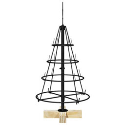 Vidaxl Christmas Cone Tree With Stand Black 60 Cm Steel - thumbnail 6