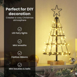 Vidaxl Christmas Cone Tree With Stand Black 60 Cm Steel - thumbnail 9