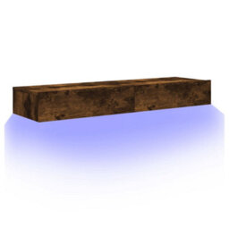 Berkfield Tv Cabinets With Led Lights 2 Pcs Smoked Oak 60X35X15.5 Cm - thumbnail 6