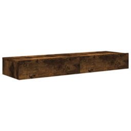 Berkfield Tv Cabinets With Led Lights 2 Pcs Smoked Oak 60X35X15.5 Cm - thumbnail 3
