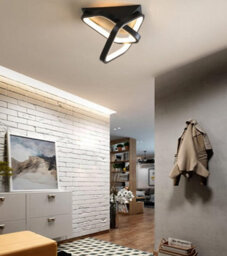 Square Hallway Light Modern Led Ceiling Light Fixtures Black(Warm Light) - thumbnail 3