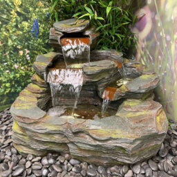 Outdoor Living UK Aqua Creations Erin Sphere Fountain Mains Plugin Powered Water Feature With Protective Cover
