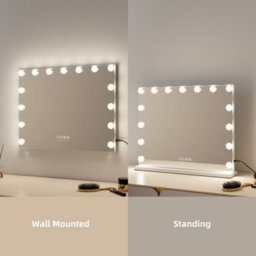 Fascinate Pro-Studio Hollywood Mirror 15 Led White Tempered Glass Usb-C Charging Bathroom & Vanity Mirror Wall Mounted 58X48Cm - thumbnail 6