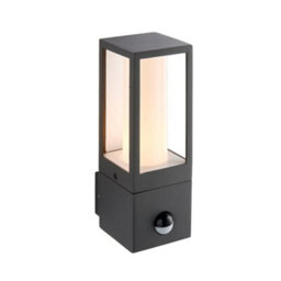 Luminosa Lighting Luminosa Lantern Outdoor Wall Lamp Motion Sensor Textured Grey Paint Ip44 - thumbnail 3