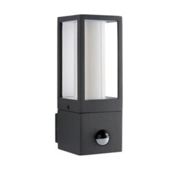 Luminosa Lighting Luminosa Lantern Outdoor Wall Lamp Motion Sensor Textured Grey Paint Ip44 - thumbnail 2