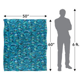 Royce Mcclure Mod Squad Silky Dolphin Supersoft Blanket Blue/red (152Cm X 127Cm) - thumbnail 5