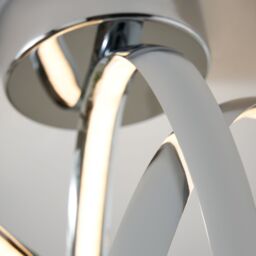 Inlight Equinox Modern Plastic & Steel Silver Chrome Effect Led Ceiling Light - thumbnail 3
