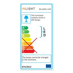 Inlight Equinox Modern Plastic & Steel Silver Chrome Effect Led Ceiling Light - thumbnail 6